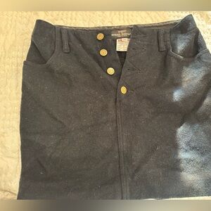 VINTAGE Guess Charcoal wool mini with Brass Buttons